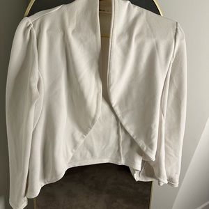 White Waist Length Blazer